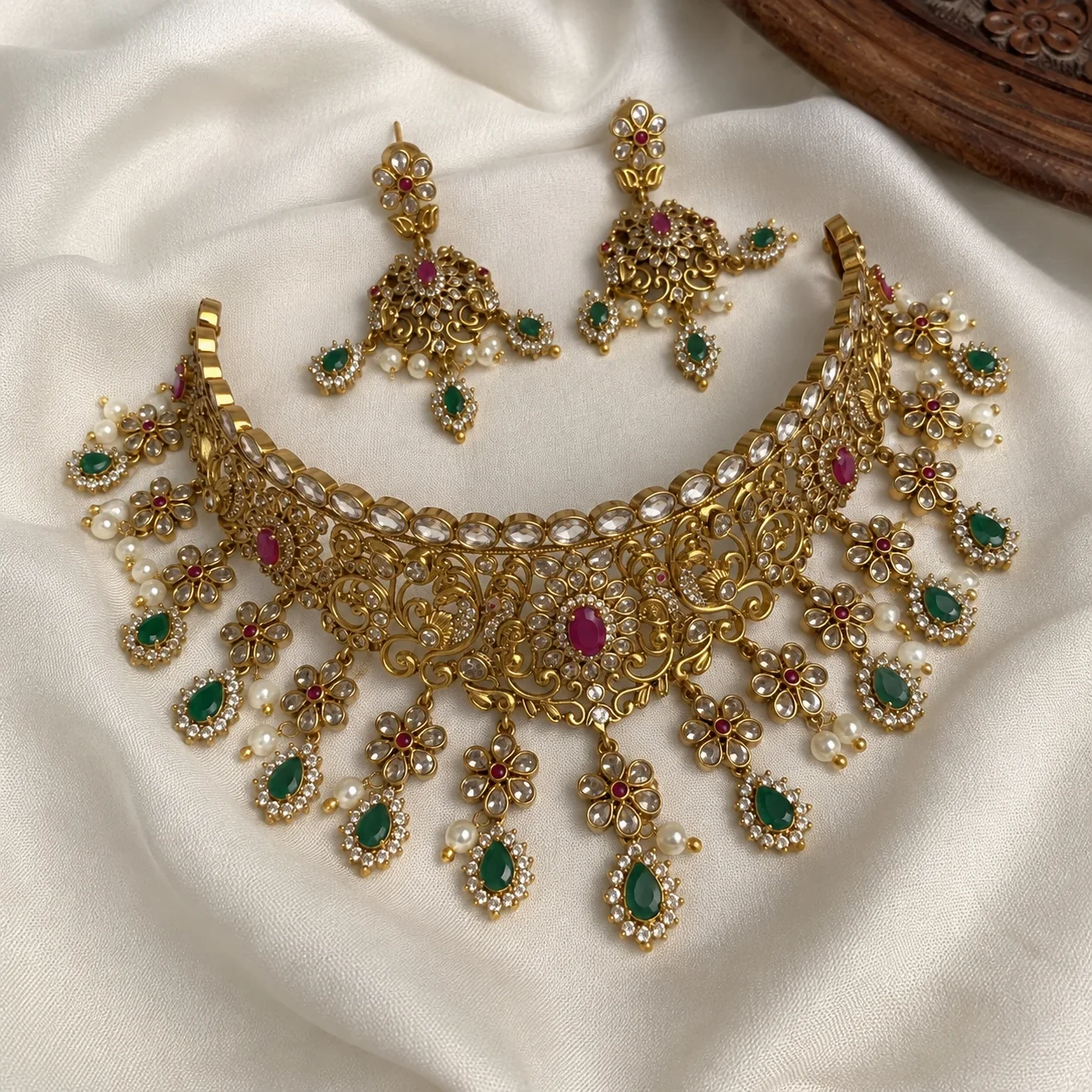 Royal Heritage Choker Set - Handcrafted Jewellery by Gleaming Glitz
