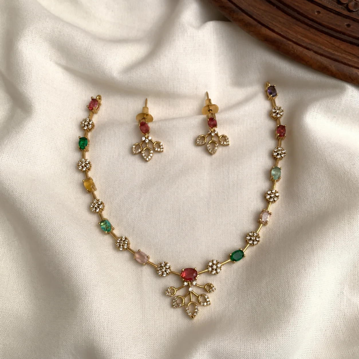 Multi Colour Engagement Set - Handcrafted Jewellery by Gleaming Glitz