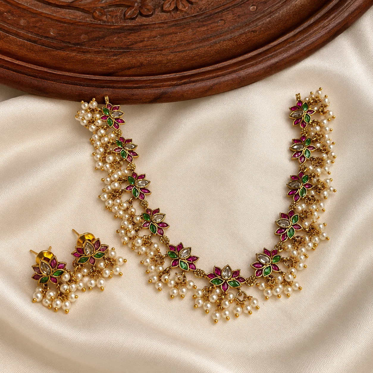 Lotus Necklace - Handcrafted Jewellery by Gleaming Glitz