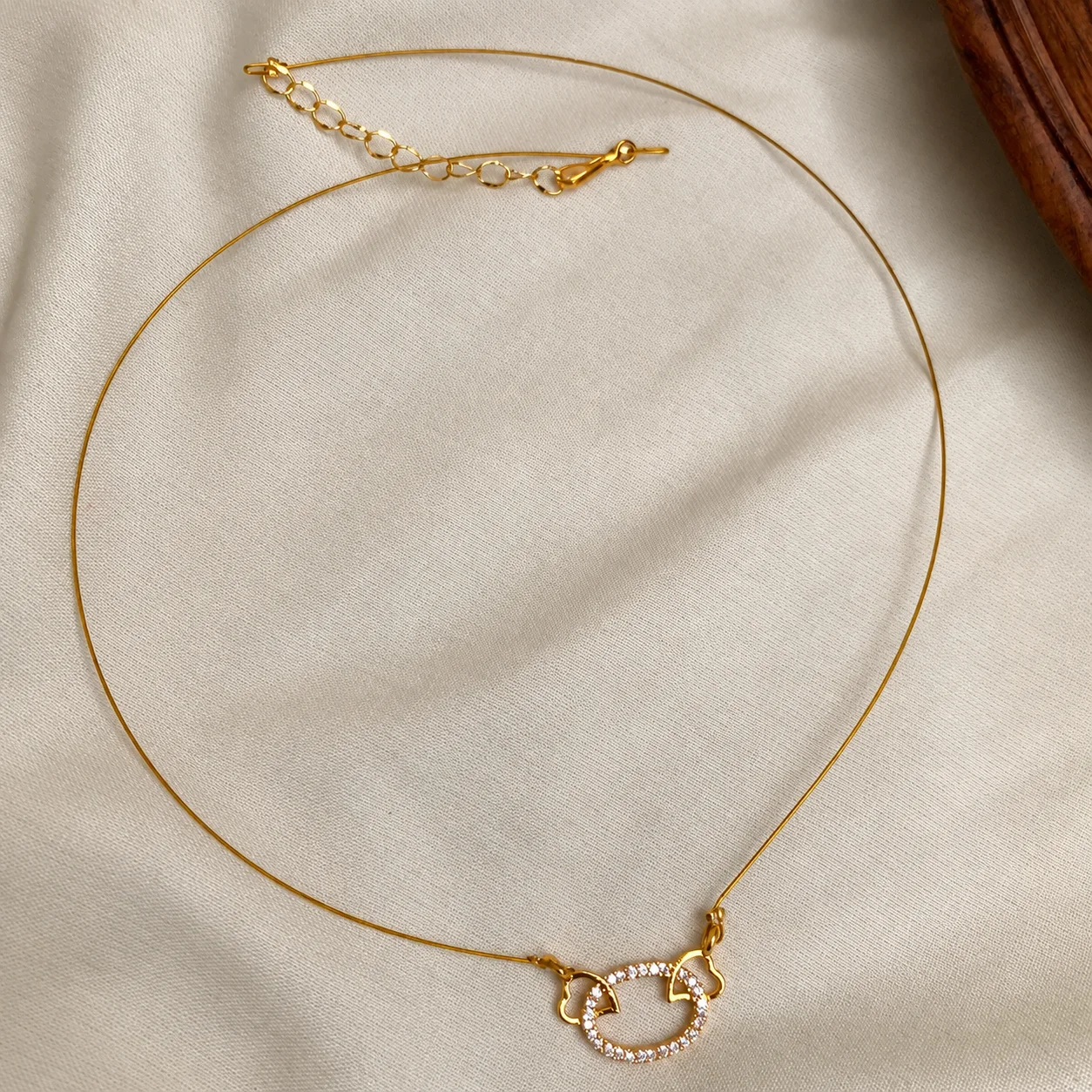 Delicate Gold Heart Invisible Necklace - Handcrafted Jewellery by Gleaming Glitz