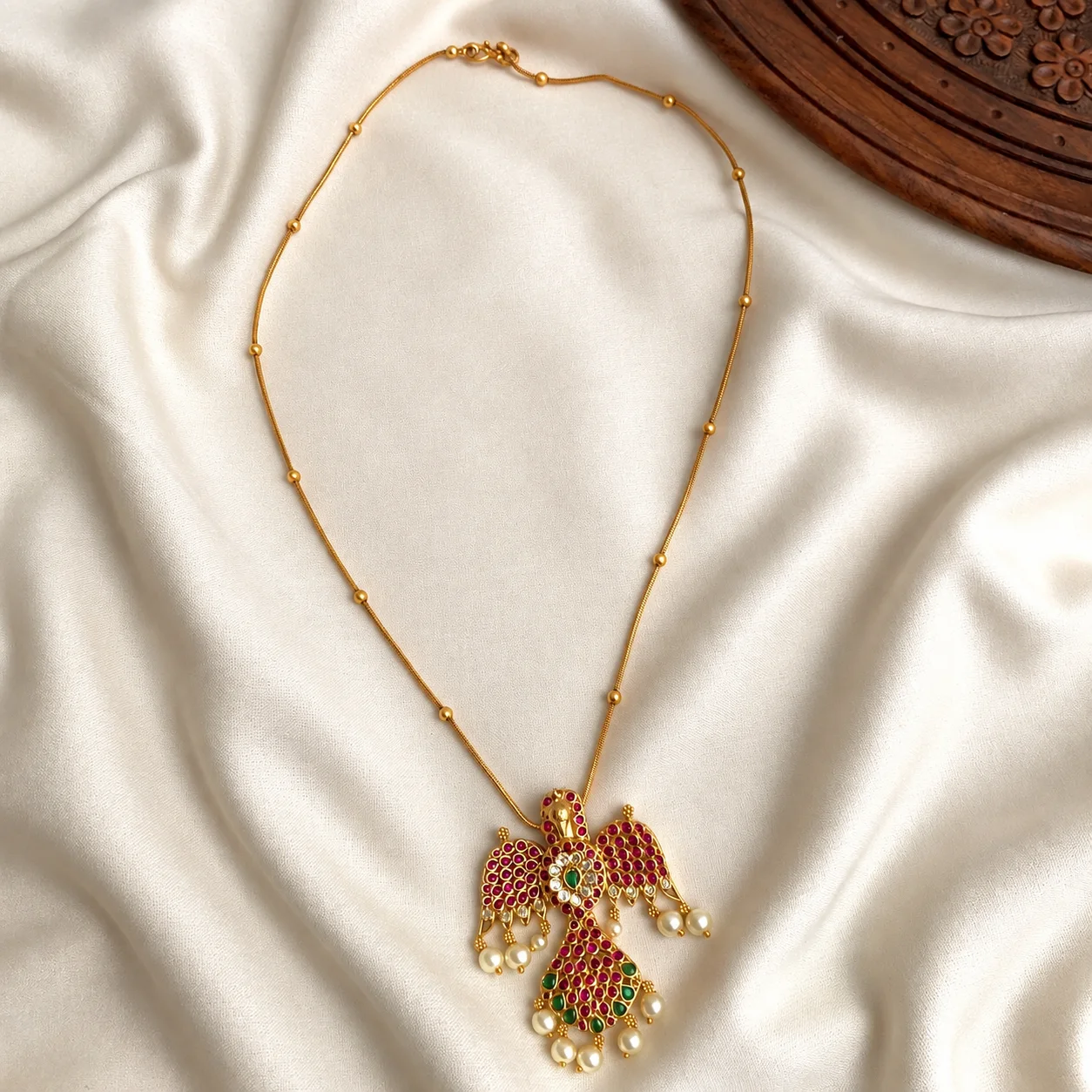 Kemp Stone Garuda Necklace - Handcrafted Jewellery by Gleaming Glitz