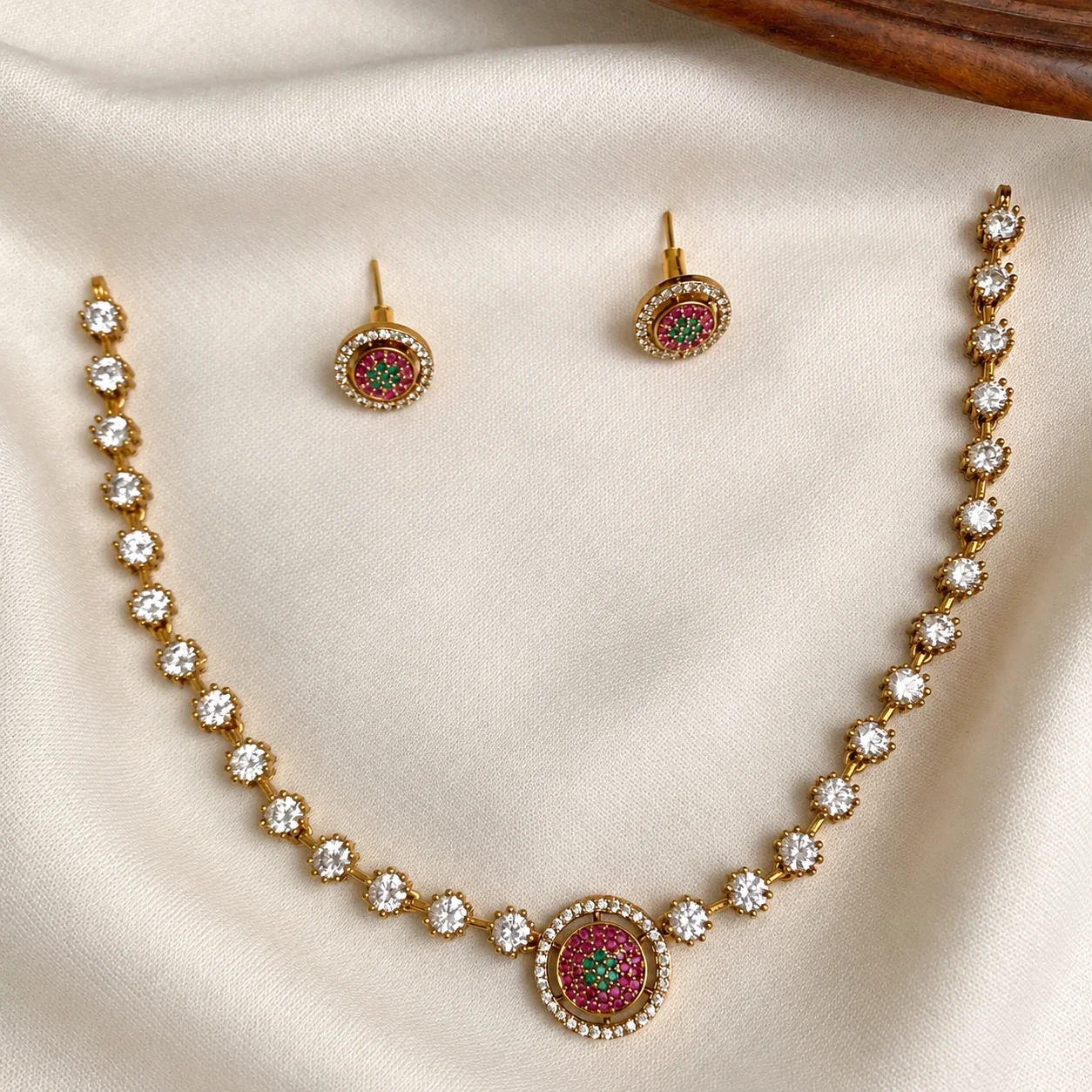 White Mozonight necklace - Handcrafted Jewellery by Gleaming Glitz