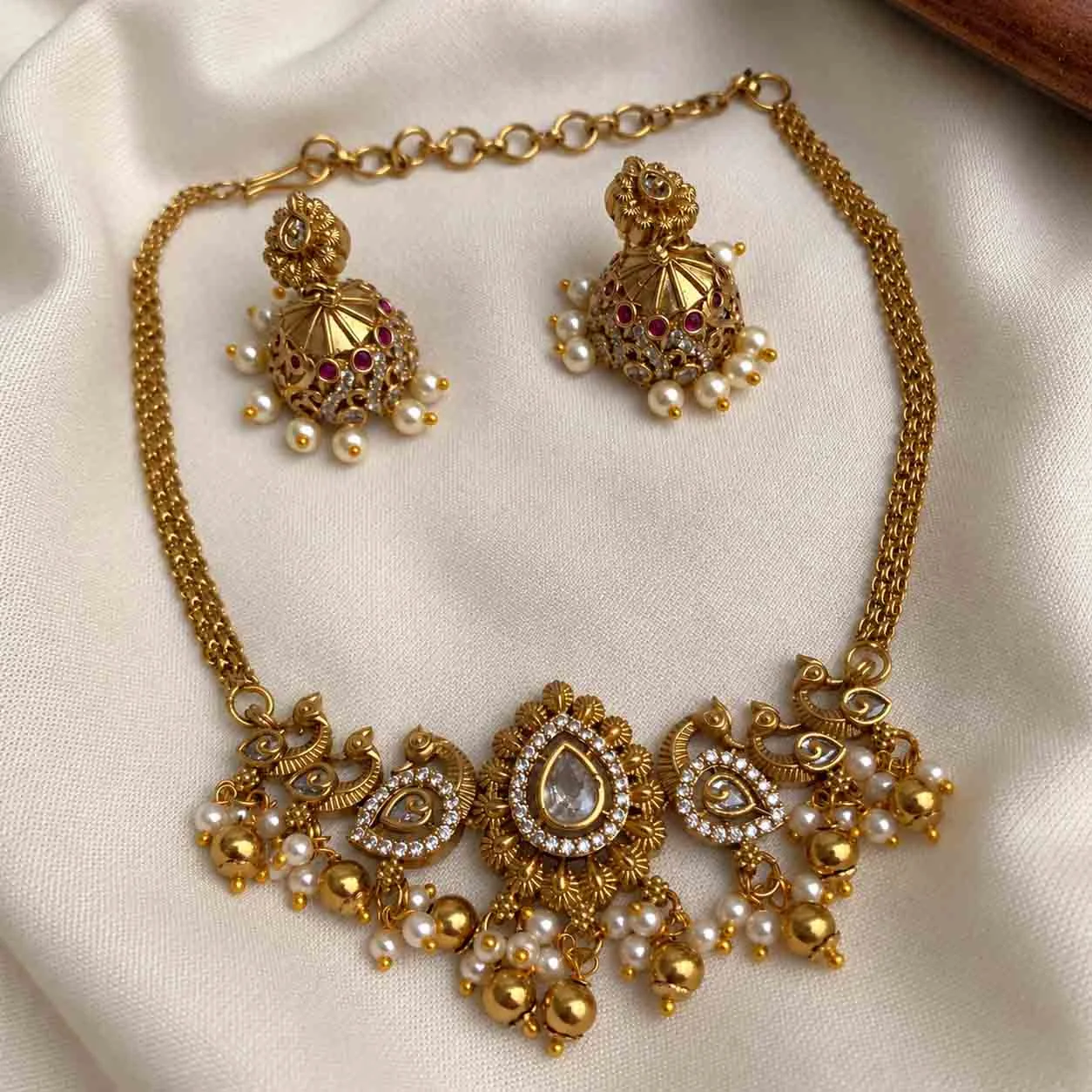 Elite Peacock Choker - Handcrafted Jewellery by Gleaming Glitz