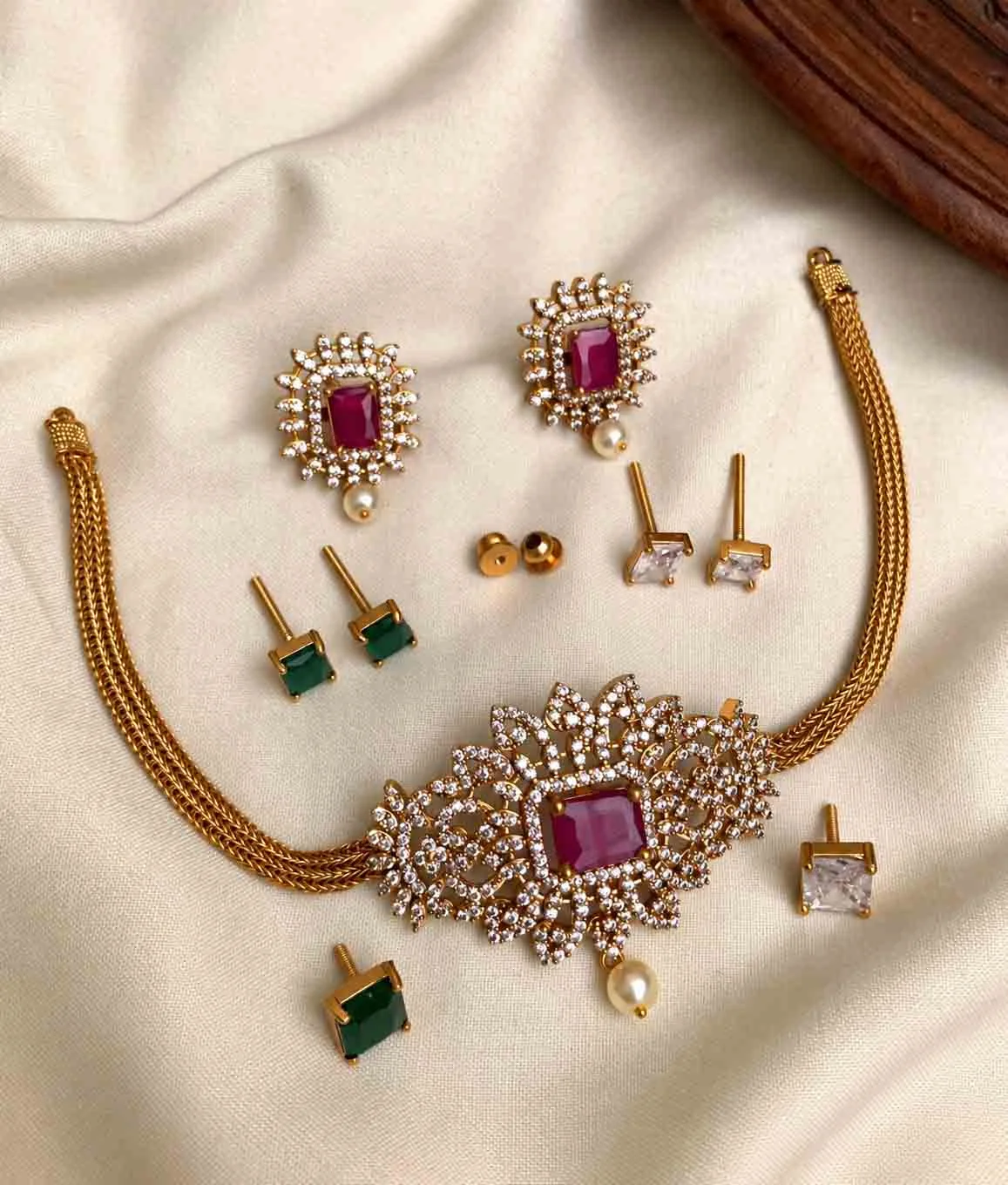 Exclusive Changable Stone Fashion Choker - Handcrafted Jewellery by Gleaming Glitz