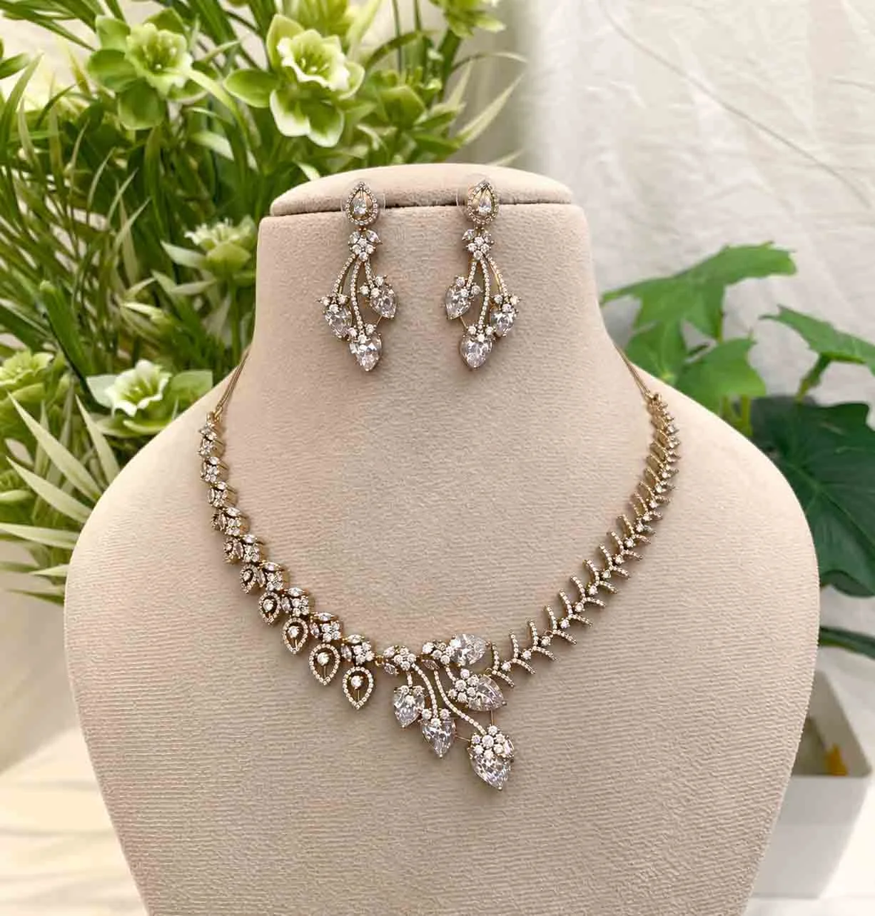 New Christian Bridal Necklace Set - Handcrafted Jewellery by Gleaming Glitz