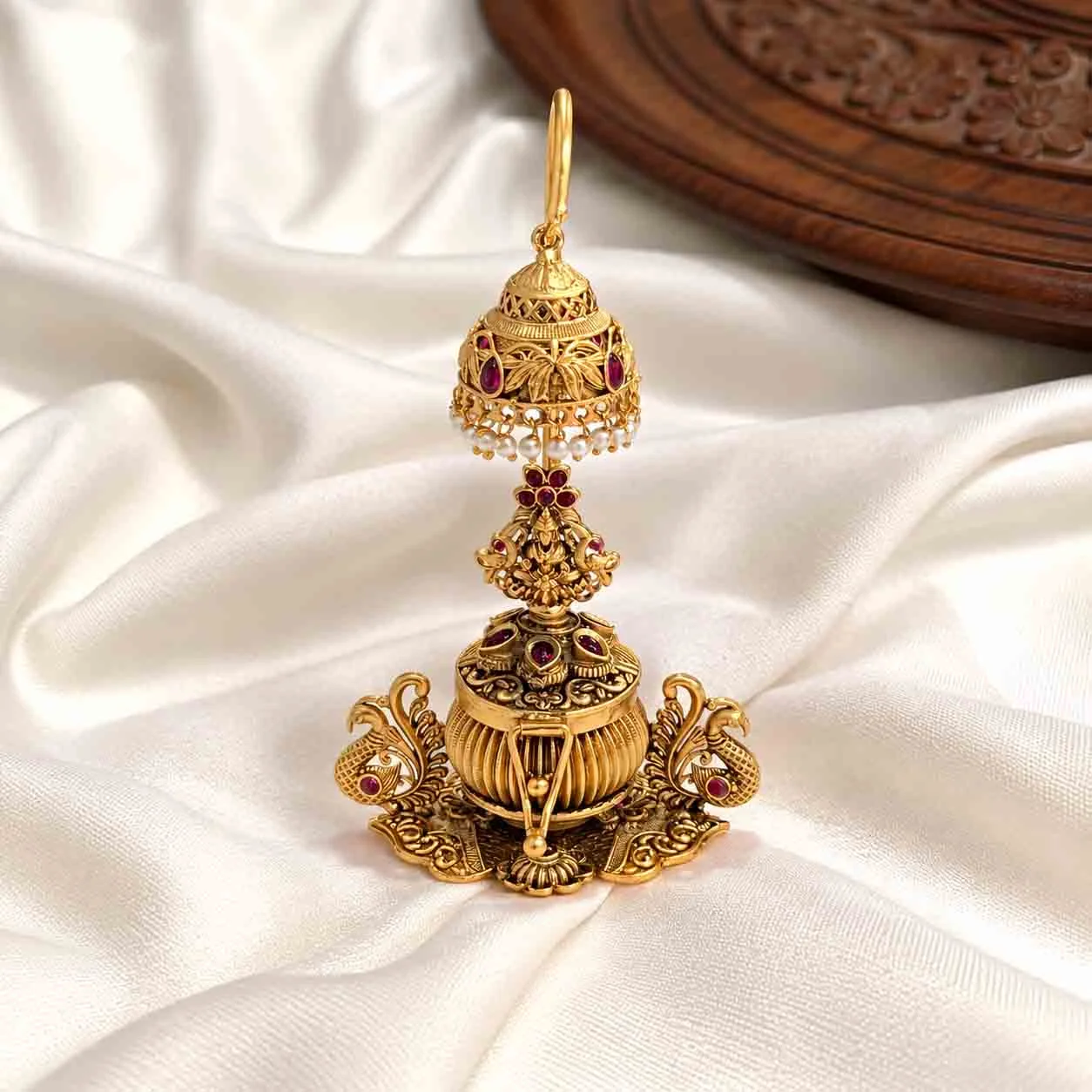Exclusive Antique Gold Kumkum Dubbi - Kumkum Dabbi by Gleaming Glitz