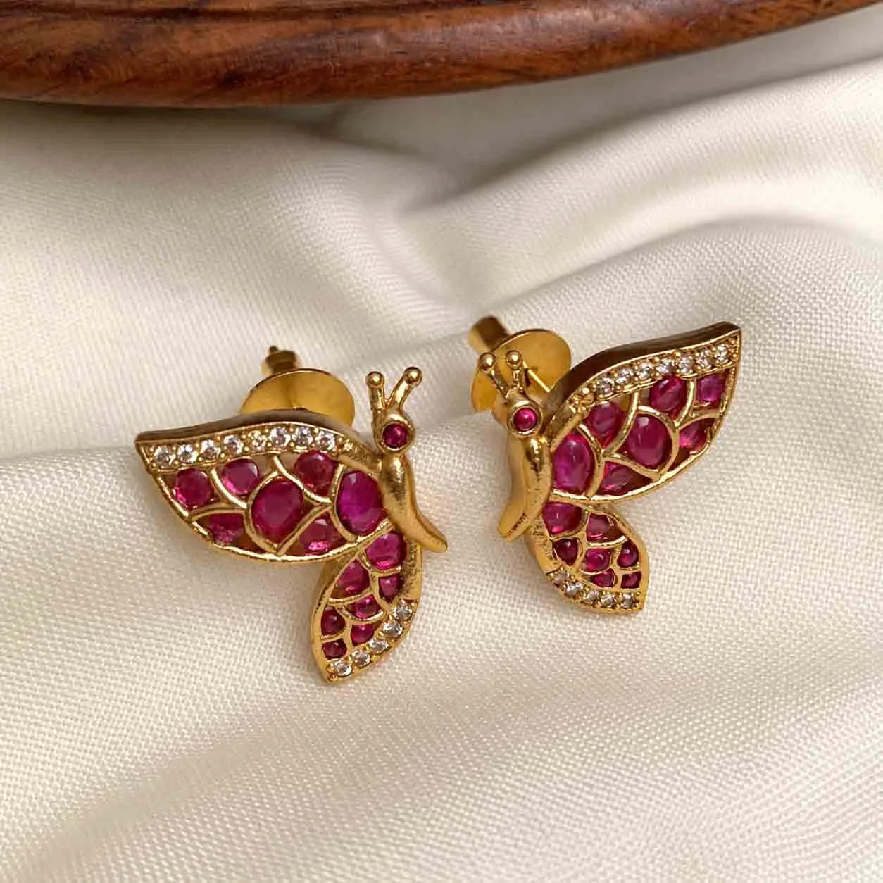 Butterfly Stud Earrings - Stud Earrings by Gleaming Glitz